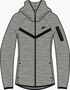 Nike W Nsw Tch Flc Wr Fz Hdy 2 - dk grey heather/black