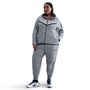Nike W Nsw Tch Flc Wr Fz Hdy 2 - dk grey heather/black