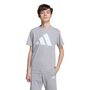 adidas J Bl Tee 160 - mgreyh/white