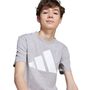 adidas J Bl Tee 160 - mgreyh/white