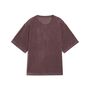 Puma ESS ELEVATED Relaxed Velour Rib Tee - violett 