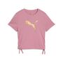 Puma ESS METALLIC Knotted Tee G - pink 