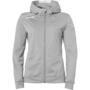 Kempa Player Kapuzenjacke Women - dark grau melange/wei�