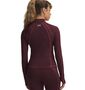 Under Armour Ua Coldgear Textured 1/2 Zip - dark maroon