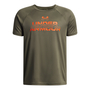 Under Armour Ua Tech Split Wordmark Ss - marine od green