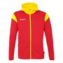 Uhlsport Squad 27 Track Hood Jacke - rot/limonengelb
