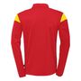 Uhlsport Squad 27 1/4 Zip Top - rot/limonengelb