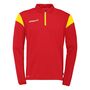 Uhlsport Squad 27 1/4 Zip Top - rot/limonengelb