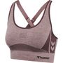 Hummel hmlCLEA Seamless  Sports Top - Fudge/woodrose Melange
