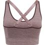 Hummel hmlCLEA Seamless  Sports Top - Fudge/woodrose Melange
