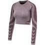Hummel hmlKADY SEAMLESS T-SHIRT L/S - FUDGE MELANGE