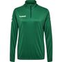 Hummel CORE POLY HALF ZIP SWEATSHIRT WOMAN - evergreen