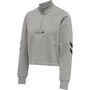 Hummel hmlLGC NIKKA CROPPED HALFZIP - grey melange