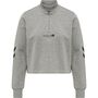Hummel hmlLGC NIKKA CROPPED HALFZIP - grey melange