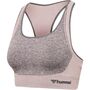 Hummel hmlKARINA SEAMLESS SPORTS TOP - quiet shade/woodrose melange