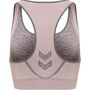 Hummel hmlKARINA SEAMLESS SPORTS TOP - quiet shade/woodrose melange