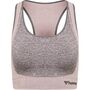 Hummel hmlKARINA SEAMLESS SPORTS TOP - quiet shade/woodrose melange