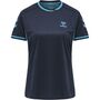 Hummel hmlACTION POLY JERSEY S/S WOMAN - black iris/atomic blue