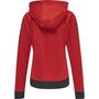Hummel hmlACTION POLY ZIP HOODIE WOMAN - flame scarlet/ebony