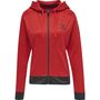 Hummel hmlACTION POLY ZIP HOODIE WOMAN - flame scarlet/ebony