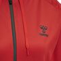 Hummel hmlACTION POLY ZIP HOODIE WOMAN - flame scarlet/ebony