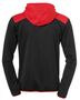 Kempa EMOTION 2.0 QUARTER ZIP HOODY - schwarz/rot/gelb
