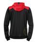 Kempa EMOTION 2.0 HOOD JACKET WOMEN - schwarz/rot/gelb