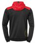 Kempa EMOTION 2.0 HOOD JACKET - schwarz/rot/gelb