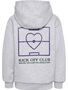 Hummel Hmljr Loose Hoodie Heartfield - light grey melange