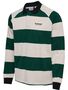Hummel Hmlloose Striped Polo L/S - dark green