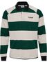 Hummel Hmlloose Striped Polo L/S - dark green