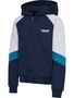 Hummel Hmljr Loose Blocked Zip Hoodie - dress blues