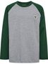 Hummel Hmljr Raglan Loose T-Shirt L/S Bee - dark green