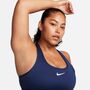 Nike W Nk Swsh Med Spt Bra - midnight navy/white