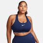 Nike W Nk Swsh Med Spt Bra - midnight navy/white