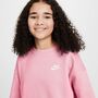 Nike G Nsw Club Flc Ovrszd Crew Lbr - med soft pink/med soft pink/white