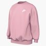 Nike G Nsw Club Flc Ovrszd Crew Lbr - med soft pink/med soft pink/white