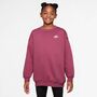 Nike G Nsw Club Flc Ovrszd Crew Lbr - sweet beet/sweet beet/white