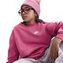 Nike G Nsw Club Flc Ovrszd Crew Lbr - sweet beet/sweet beet/white