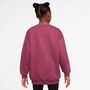 Nike G Nsw Club Flc Ovrszd Crew Lbr - sweet beet/sweet beet/white