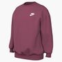 Nike G Nsw Club Flc Ovrszd Crew Lbr - sweet beet/sweet beet/white