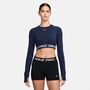Nike Nike Pro Df 365 Crop Ls - midnight navy/white