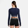Nike Nike Pro Df 365 Crop Ls - midnight navy/white