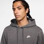 Nike M Nk Club Bb Po Hoodie - charcoal heathr/iron grey/white