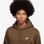 Nike M Nk Club Bb Po Hoodie - mosswood brown/mosswood brown/white