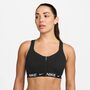 Nike W Nk Indy Hs Zip Bra - black