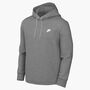 Nike M Nk Club Knit Po Hoodie - dk grey heather/lt smoke grey/white