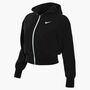 Nike W Nsw Phnx Flc Crop Fz Hdy - black/sail