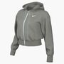 Nike W Nsw Phnx Flc Crop Fz Hdy - dk grey heather/sail