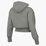 Nike W Nsw Phnx Flc Crop Fz Hdy - dk grey heather/sail
